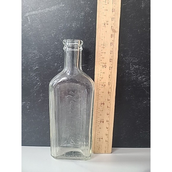 Rawleighs Glass Bottle Embossed Printing 8.5 Inches Tall pharma USA Vtg Medicine - Picture 8 of 10
